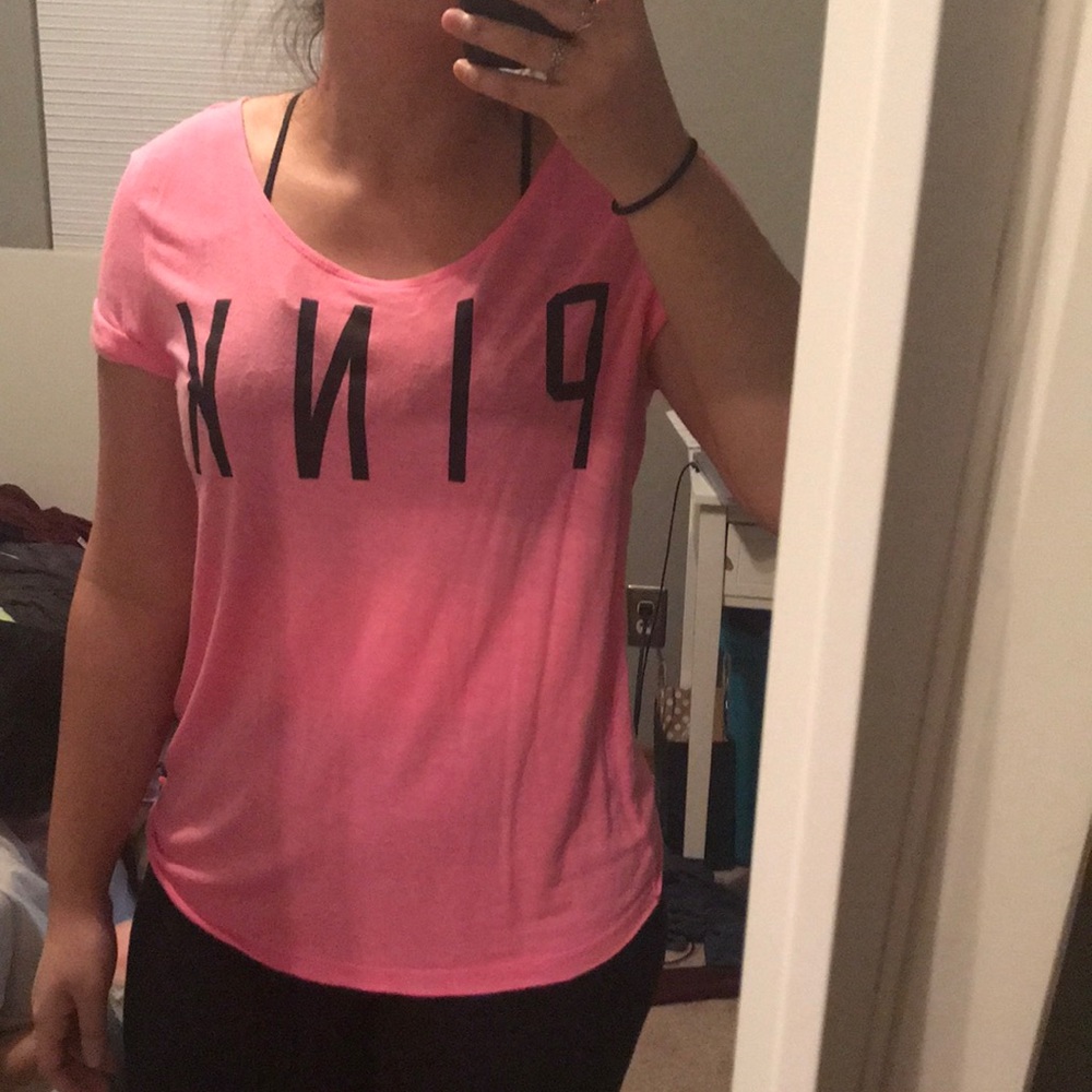 PINK hot pink short sleeve. Comfy tee
